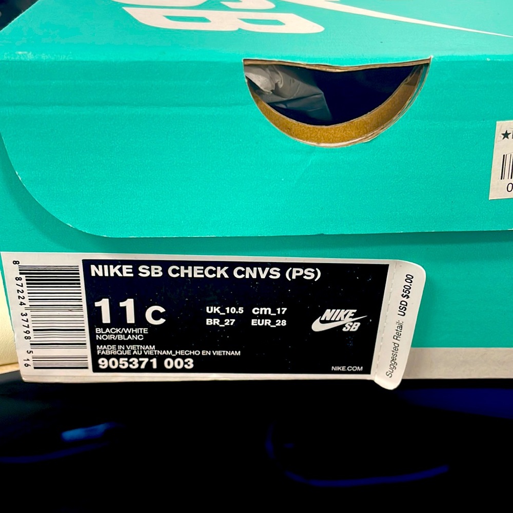 Nike SB Check CNVS (PS) youth shoe